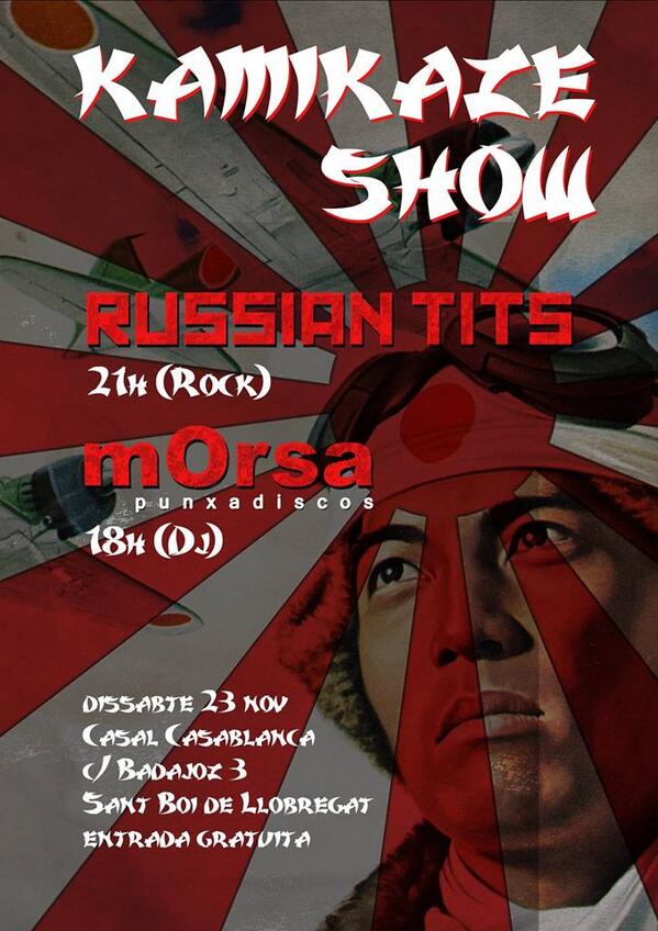 RussianTits's tweet photo. Aquest dissabte toquem al nostre enyorat barri Casablanca! The boyz are back in town! A muerte asesina! http://t.co/gUmVHLBIiW