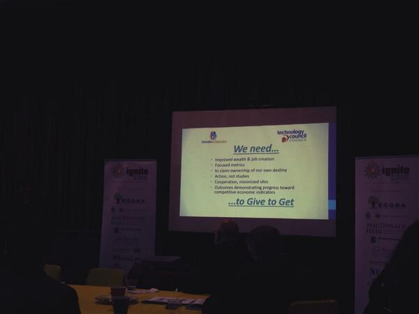 ErieReader's tweet image. We need... @Tech_Council Beth Zimmer explaining #InnovationCollaborative at #IgniteErie