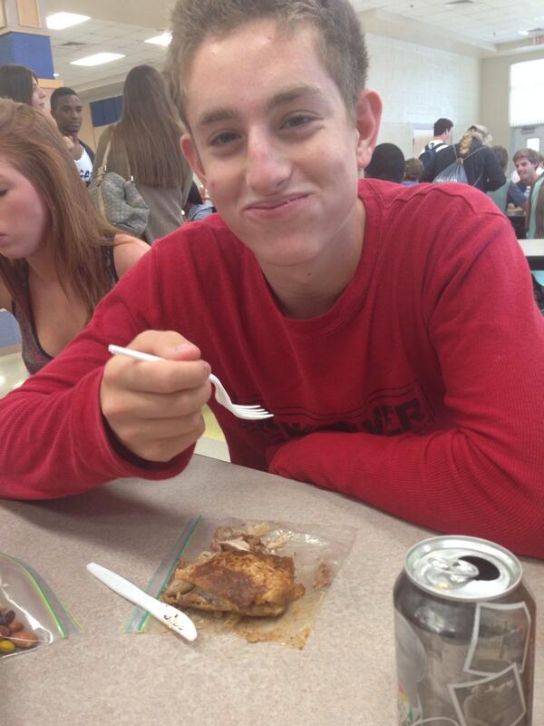 Gets a piece of chicken in a ziploc for lunch 😂❤️ #bobby #thecutest #imobsessedwithyou