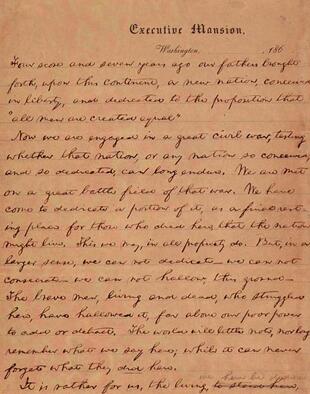librarycongress's tweet photo. 150 years ago today, Lincoln gave this short, poignant, inspiring address at Gettysburg. http://t.co/ekR5Da1RmM http://t.co/aWs3TdvzLO