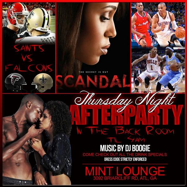 @COCOTHAANGEL #Saints vs #Falcons #MattRyan vs #DrewBrees #Thursday #Nite @Mintultralounge  #1Hookah Lounge Open 6pm.