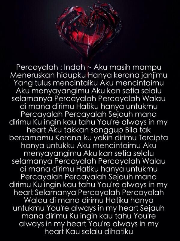 ajamiha's tweet image. lirik #Percayalah @indahaf2013 #AF2013