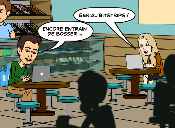 vincmtp's tweet photo. Vincent and Caco have a nice chat at the coffee shop. #bitstrips http://t.co/QpqqtBELwl