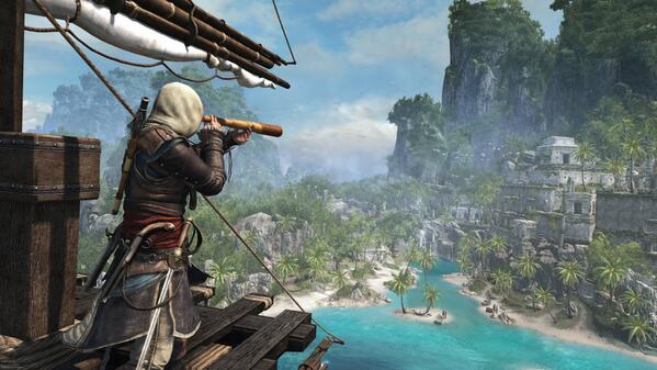 PlayStation's tweet photo. Update: Assassin's Creed IV Black Flag now in native 1080p on PS4, download the update: http://t.co/tP0EmnCunr http://t.co/Adxx6hiAcr