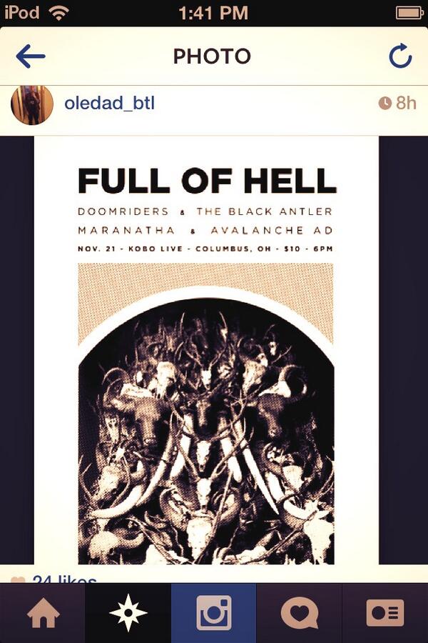 This Thursday we are playing with full of hell, doomriders and others come have fun
