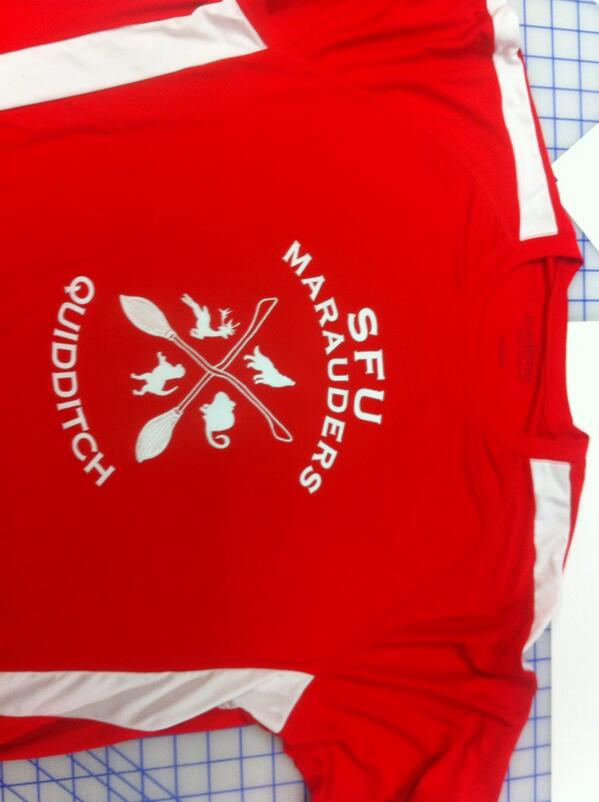 InstantImprint6's tweet photo. @QuidditchSFU stage one done, names and numbers to follow! http://t.co/i0LfJq1Rhg