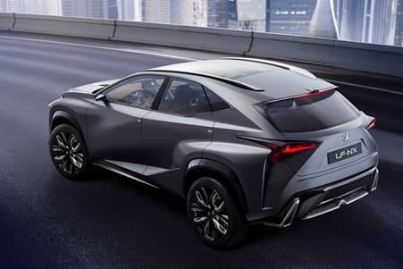 Lexus's tweet photo. Tune in at 3:44p PST for the live reveal of the new turbocharged #LexusLFNX. #TokyoMotorShow http://t.co/9MNgmqxrPg http://t.co/yfAYnSnfFR
