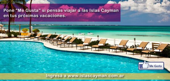 Poné "me gusta" si pensás viajar a las Islas Cayman en tus próximas vacaciones. Ingresá a islascayman.com.ar