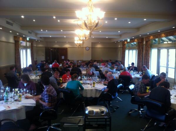 Well into the first session at #pinotmassif Some lovely breakfast pinots