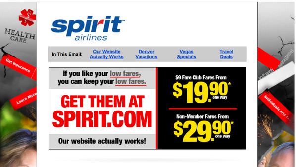 Spirit Airlines mocks ObamaCARE 