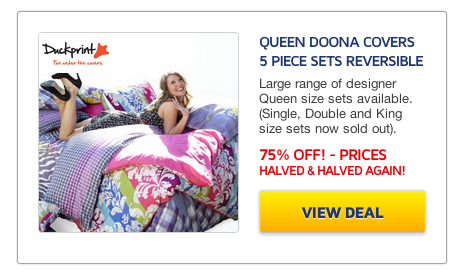 duckprint's tweet photo. We've joined in on the @clickfrenzy action.  Prices halved then halved again. Pick up some new linen for only $55! http://t.co/Ih7X2NBPyp