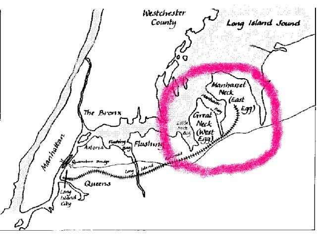 Great Gatsby Map With Locations