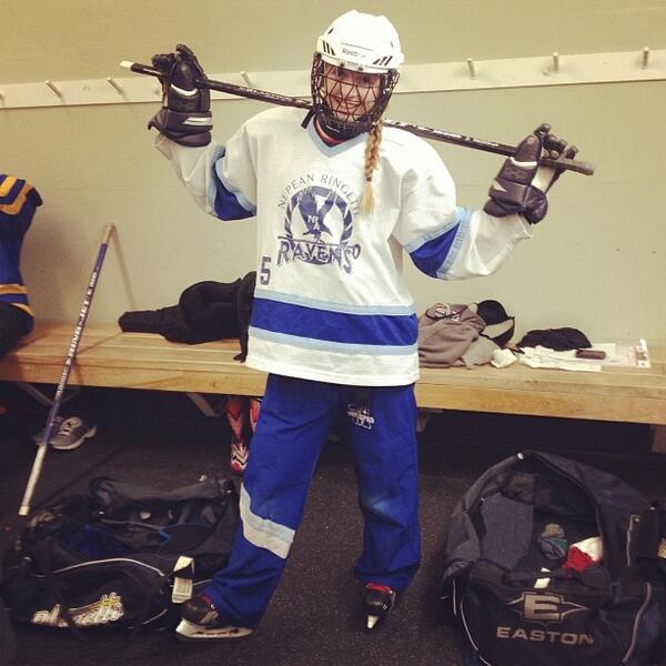 Pic of our Australian superstar Beti! She had never even heard of ringette before but shes lovin it! <a href="/ringettecanada/">Ringette Canada</a>