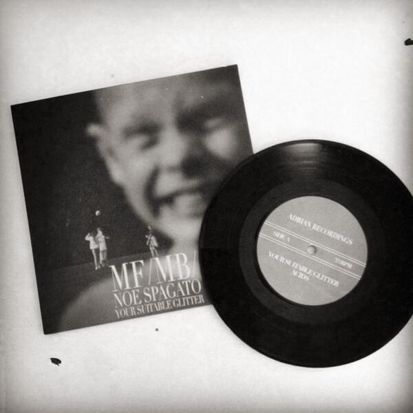 thisismfmb's tweet photo. This baby is released today! 7" with four songs, two songs with the amazing Noe Spagato!Order via Adrian Recordings! http://t.co/tWRW3rm8AA