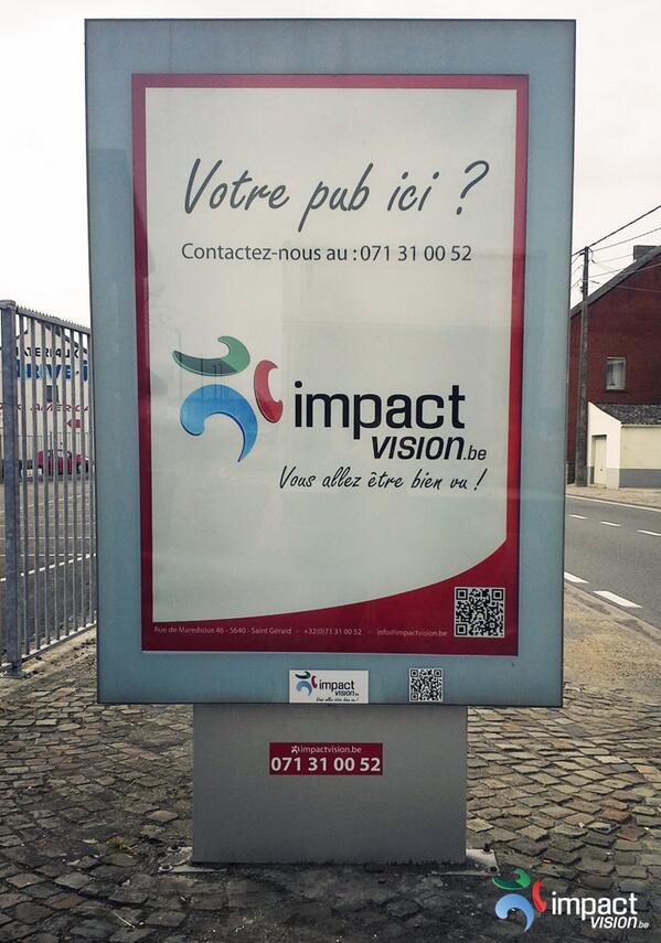 Impactvision's tweet image. Votre pub ici ? contactez-nous :) #publicité #affichageurbain fosses-la-ville #impactvision