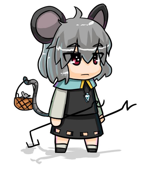 ナズーリン 「思いつかずうなり過ぎて時間足らずコレに#深夜の真剣お絵描き60分一本勝負 」|はしろのイラスト
