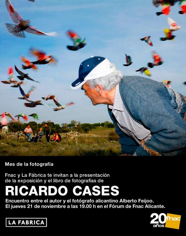 Mañana 19 h en <a href="/Fnac_Alicante/">Fnac Alicante</a> el gran #RicardoCases presenta #expo y #libro de #foto. Y charla con @albertofeijooo!