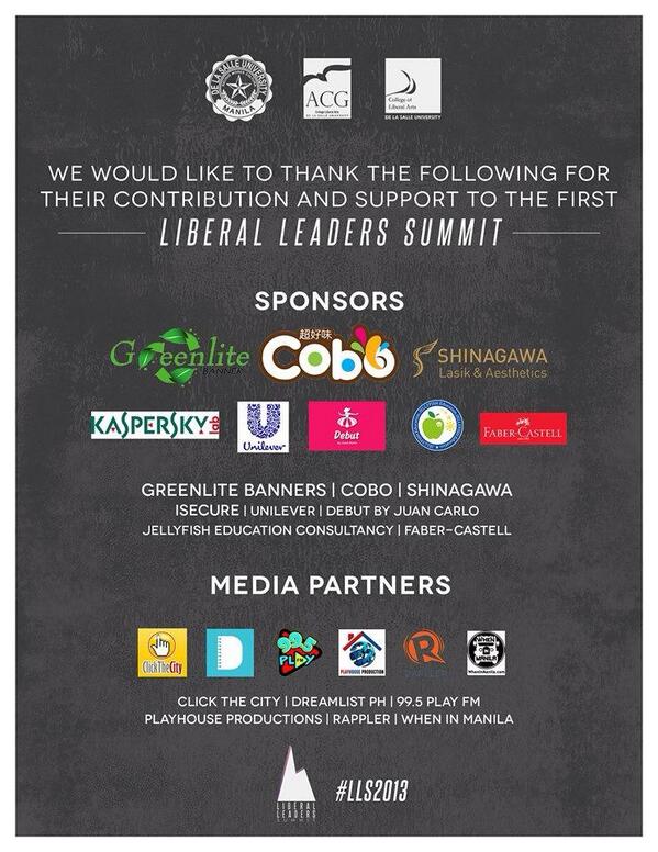 LLS_2013's tweet photo. #LLS2013 would like to thank our Official Media Partners and Sponsors for making this event possible. Thank you! http://t.co/aHS146NQAH