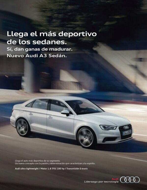 _iStaff's tweet photo. Open house para la presentación del AUDI A3 del jueves al sabado http://t.co/lI1bWiTMAs