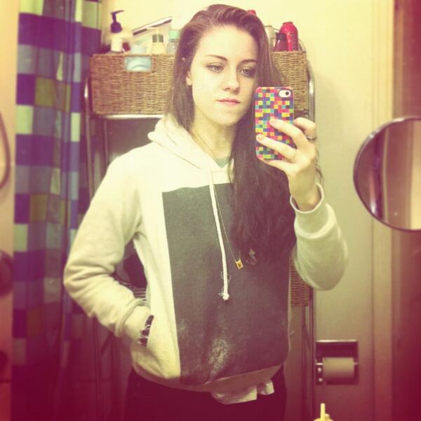 StewyStyle's tweet image. I wish Kristen would wear this hoodie again dammit. VAGUE Clothing Co, "SQUARE HOODIE"