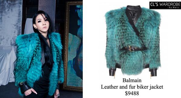 balmain fur coat
