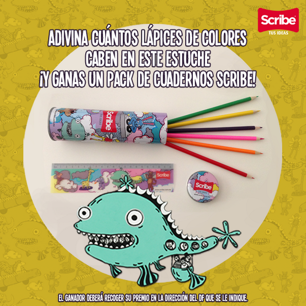 ScribeMexico's tweet photo. Adivina cuántos colores caben en el estuche Scribe. Si eres el primero en atinarle ¡ya ganaste! (RT para participar) http://t.co/40Ojj2AYRY
