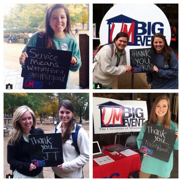 Here are just a couple pictures of ΚΔs supporting the Big Event today! "Service means working for a greater good!"