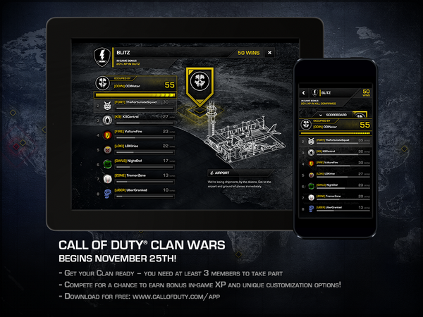 CallofDuty's tweet image. Is your Clan ready for the first #CODGhosts Clan War on Nov. 25?

Ready up w/ @OneofSwords: bit.ly/18oWWTA