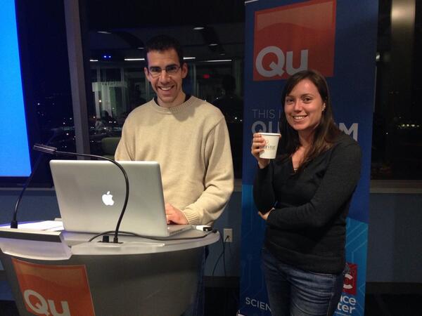 SarahEToms's tweet image. @WhartonLearning Mark &amp;amp; Selah getting ready for a talk on Angular.js for Philly JavaScript meetup