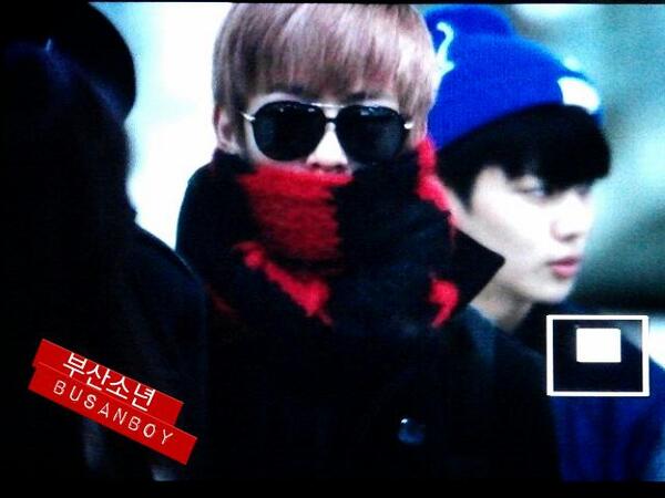 BAP_JUMPERS's tweet photo. [PREVIEW] 131121 Daehyun @ Gimpo Airport #1 http://t.co/PtVxUvKAvf (cr: @/busanboy_ramyun|v:BAP_intl)