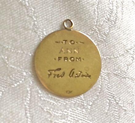 CottageAntiques's tweet photo. Chk out this RARE #Vintage Gold Round Signed #FredAstaire #Dance Studio Charm - A Real Find! http://t.co/eMO9HPN3Vc http://t.co/UHBcgvRKtT