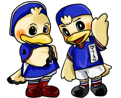 ゆき 横浜f マリノス のマリノスくんとマリノスケ イラストとキグルミのギャップが大きすぎるマリノスくん Http T Co D3wnxyqqss