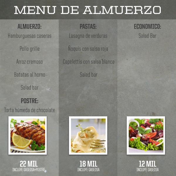 morenafusion's tweet photo. ¡Buenos días! Hoy te esperamos con este riquísimo menú. http://t.co/AZeegSOgat