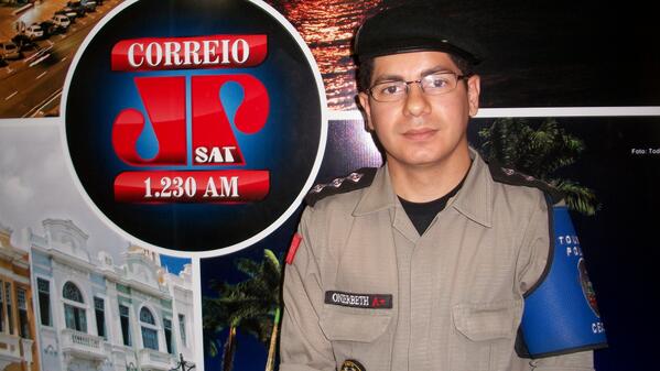 ReporterEletron's tweet photo. @pmparaiba @ceaturpmpb #CapitaoOnieberthElias na rádio Jovem Pan (AM) fala sobre policiamento em áreas turísticas/JP. http://t.co/j813rl0bE9