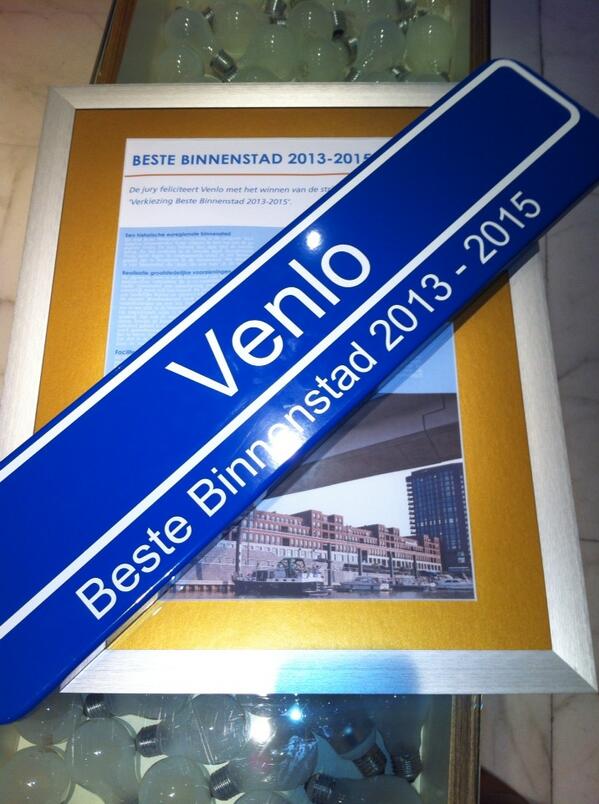 Proficiat Toine. RT <a href="/partnerinfood/">ToineSchreinemachers</a>: Felicitaties aan iedereen #venlo #bestebinnenstad van Nederland