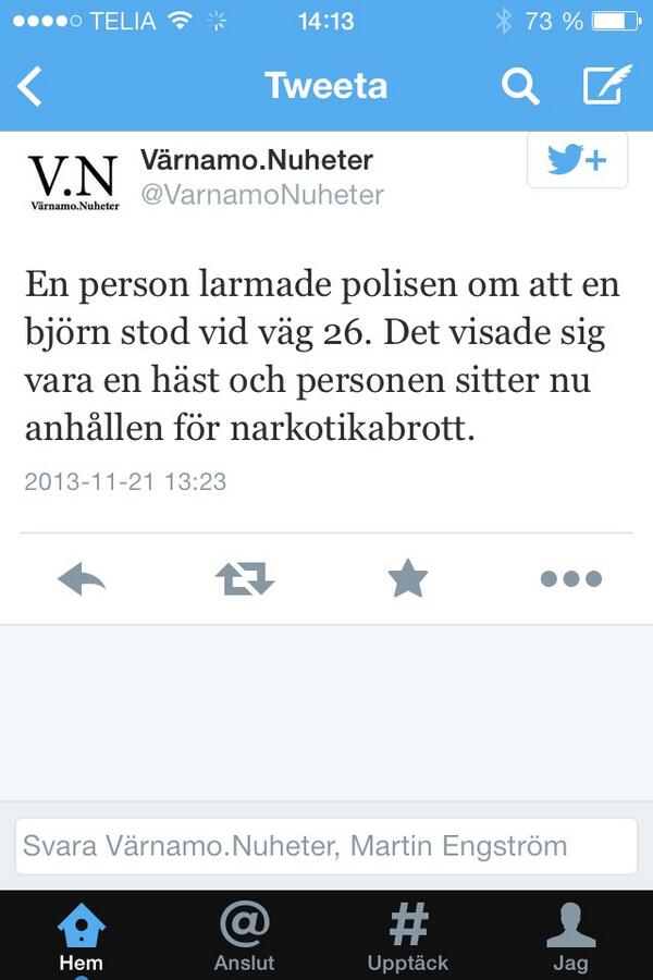 Galopperik's tweet photo. Dagens i särklass roligaste tweet http://t.co/ykOil3LXUa