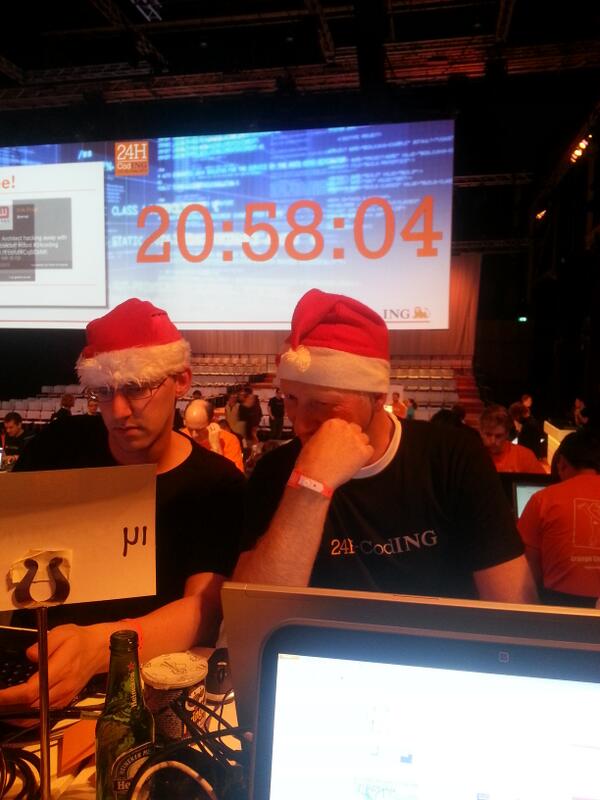 ebennekers's tweet image. Coding elves rule! at #minghackers #cionl #coding24
