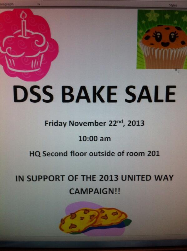 LectorsStarling's tweet image. Bake sale tomorrow 2nd fl HQ #tpsunitedway; it&apos;s TGIF you deserve a snack!