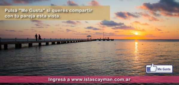 Pulsá "Me Gusta" si querés compartir  con tu pareja esta vista. Ingresá a islascayman.com.ar
