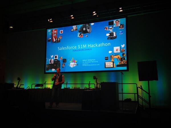 devpost's tweet image. Salesforce $1 Million Hackathon demos are about to start! #Salesforcehack