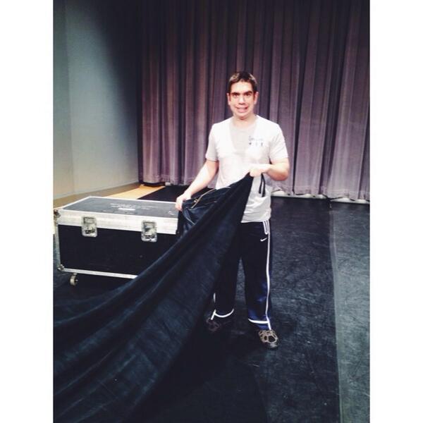 With the greatest tech crew ever, we had our first show assembly at #snowcollege!