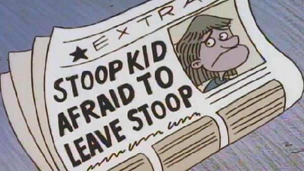 HeyArnoldTweets's tweet photo. "Stoop Kid's afraid to leave his stoop! Stoop Kid's afraid to leave his stoop!" #HeyArnold http://t.co/9iDdNiQ1cv