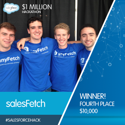 SalesforceDevs's tweet image. Congrats to #salesforcehack 4th place - @salesFetch:
