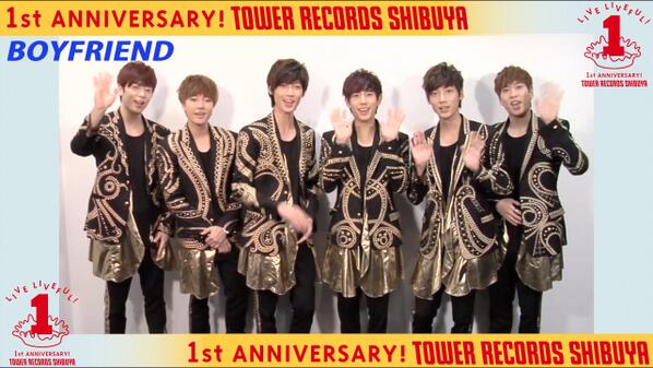 TOWER_Shibuya's tweet photo. 【渋谷店リニューアル1周年記念】お祝い動画コメント!! BOYFRIENDの皆様より届きました!!＃BOYFRIEND http://t.co/Nh3I3GfW1B