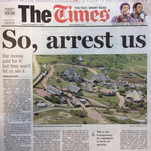 barrybateman's tweet image. Amandla, comrade. RT @gregnicolson: This is how the media toyi-toyis RT @ChrisRoper: Nice one, The Times.