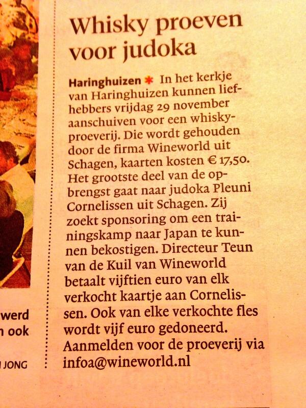 <a href="/wineworldhollan/">wineworldholland</a> steunt met #proeverij <a href="/PleuniCorneliss/">Pleuni Cornelisse</a> #Judo trainingsstage naar #Japan