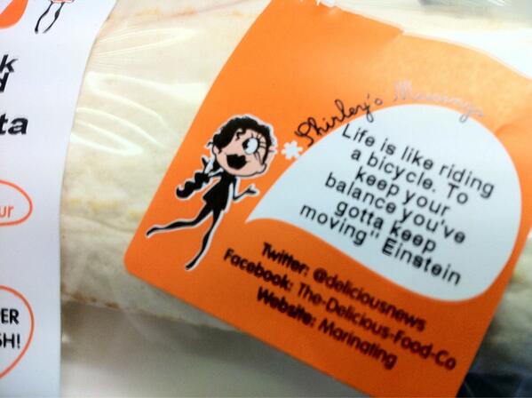 deliciousnews's tweet image. Everyday we put a random message on our salads &amp;amp; sandwiches.. This is today&apos;s 
Enjoy
#getitdoneIRL