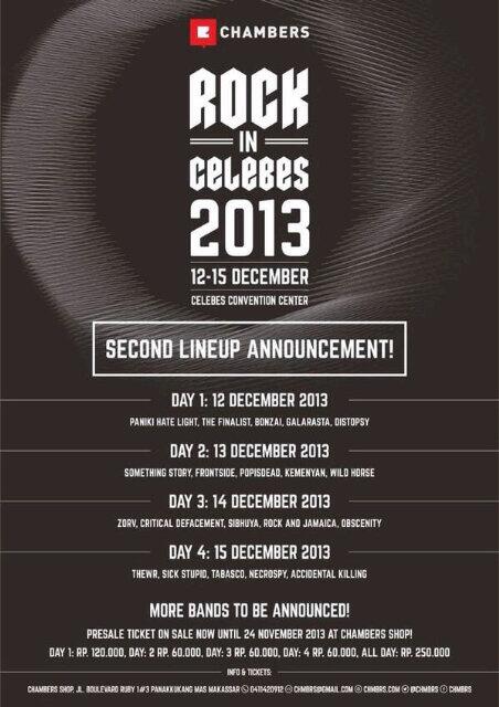 ROCK IN CELEBES 2013 - SECOND LINEUP ANNOUNCEMENT! GET THE TICKETS NOW.!!! Info: <a href="/RockInCelebes/">ROCK IN CELEBES</a> #IDMI