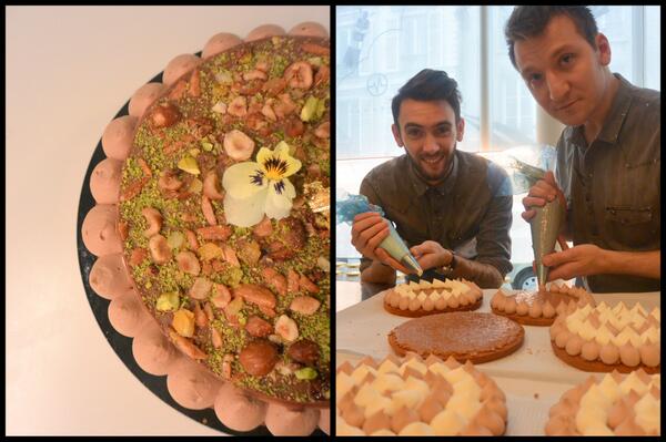 bymichalak's tweet photo. Yann et François préparent le Fantastik du jour : Noisette, fleur d'oranger !
#MichalakMasterclass http://t.co/IjhfZ7xPBO