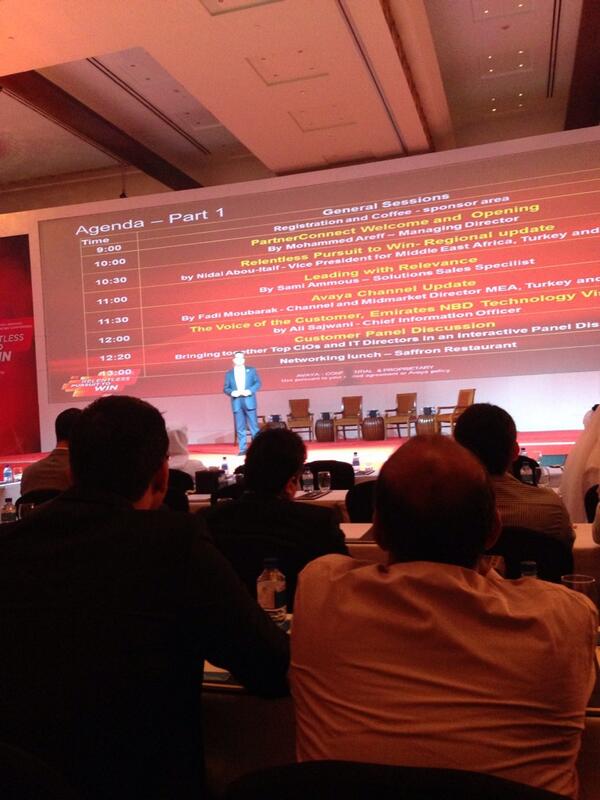 Kuwait_TechNet's tweet image. Mohammed Aref welcoming the guests at Atlantis hotel